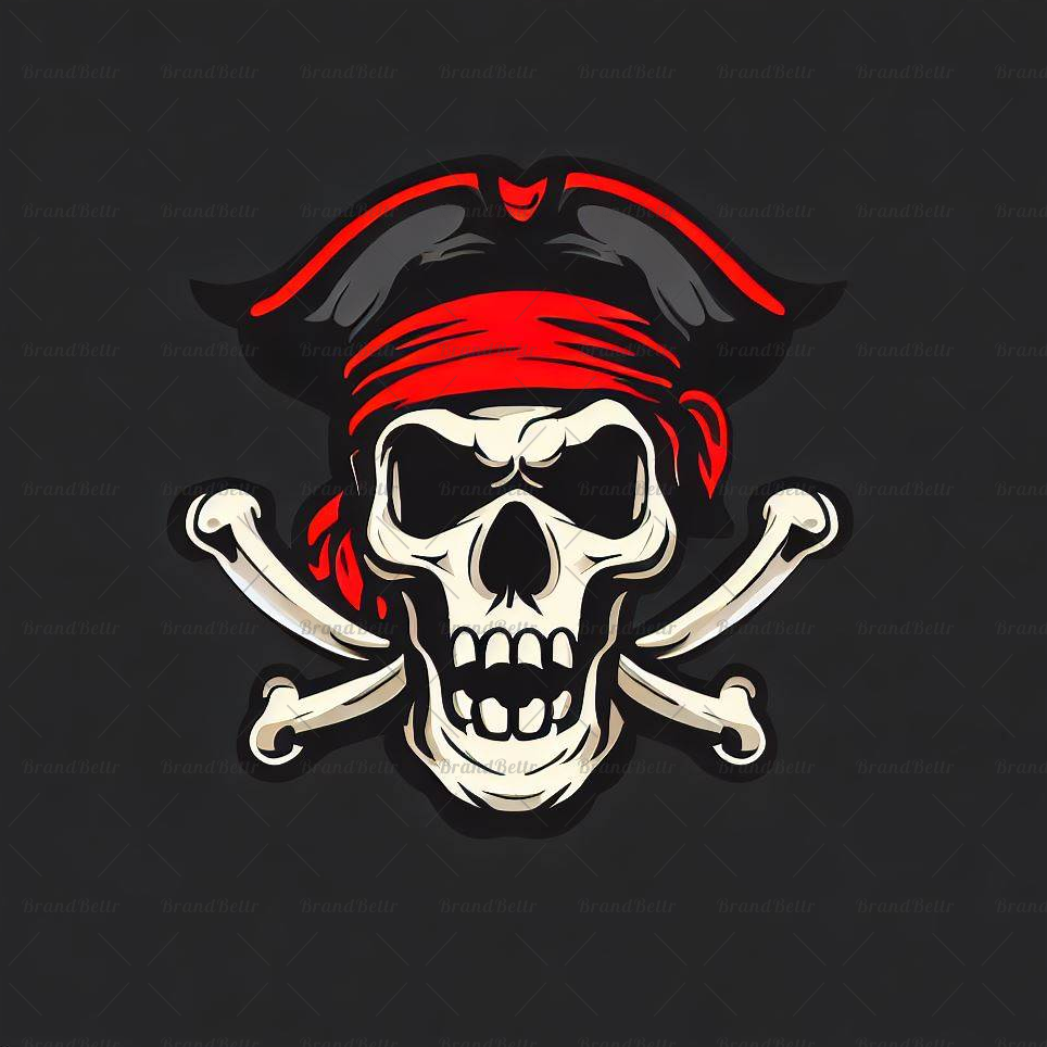 Piratenschädel und gekreuzte Knochen
